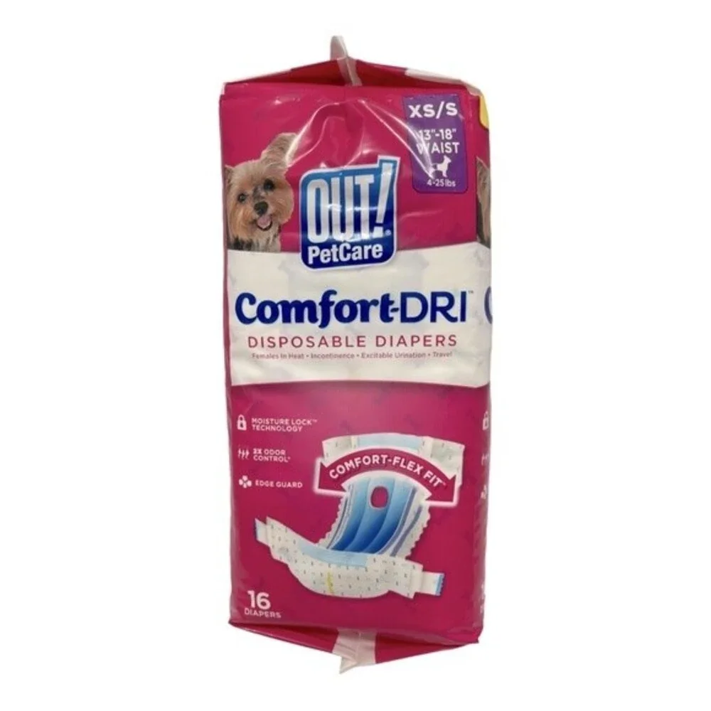 Disposable Female Dog Diapers- XS/S (2 Pack)
